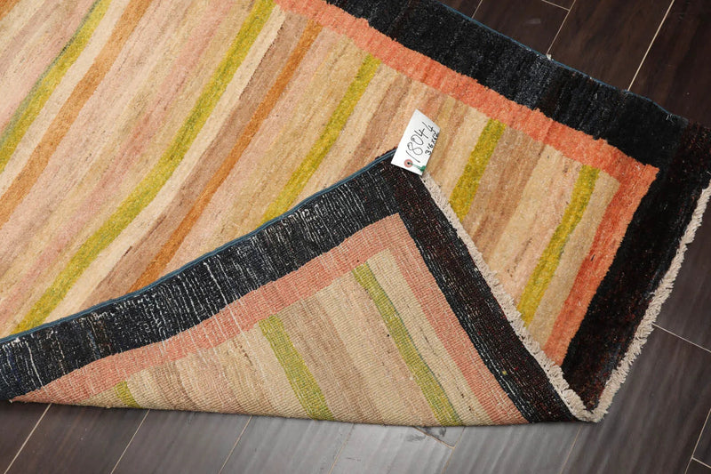 3' 6''x6' 2'' Beige, Taupe Hand Knotted 100% Wool Peshawar Modern & Contemporary Oriental Area Rug