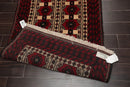 3'3''x5'10'' Red, Charcoal Hand Knotted 100% Wool Traditional Oriental Area Rug