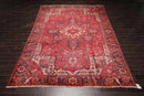 9'7'' x 13'5'' Antique Hand Knotted 100% Wool Herizz Oriental Area Rug Red