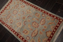 2'10''x4'10'' Blue, Rust Hand Knotted 100% Wool Chobi Peshawar Traditional Oriental Area Rug
