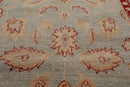 2'10''x4'10'' Blue, Rust Hand Knotted 100% Wool Chobi Peshawar Traditional Oriental Area Rug