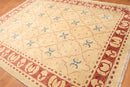 8'2" x 10'4" Hand Knotted Oushak Wool Traditional Oriental Area rug Gold