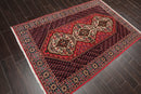4'5" x 6'11" Hand Knotted Traditional 100% Wool Tribal Oriental Area Rug Rose