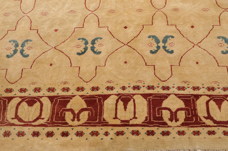 8'2" x 10'4" Hand Knotted Oushak Wool Traditional Oriental Area rug Gold