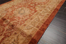 2'8''x11'4'' Terracotta, Beige Hand Knotted 100% Wool Chobi Peshawar Traditional Oriental Area Rug Pale Runner