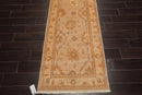 2'8''x10'8'' Tan, Caramel Hand Knotted 100% Wool Peshawar Traditional Oriental Area Rug Runner