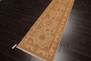 2'8''x10'8'' Tan, Caramel Hand Knotted 100% Wool Peshawar Traditional Oriental Area Rug Runner