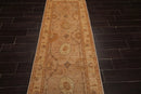 2'8''x10'8'' Tan, Caramel Hand Knotted 100% Wool Peshawar Traditional Oriental Area Rug Runner