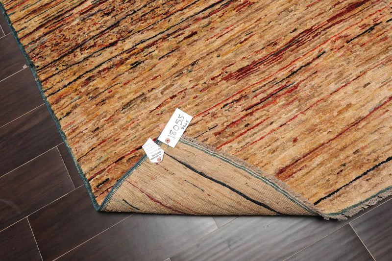 3'6''x5' Beige, Tan Hand Knotted 100% Wool Peshawar Traditional Oriental Area Rug