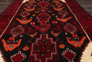 3'6" x 6' Hand Knotted 100% Wool Traditional Gabbehh Oriental Area Rug Charcoal