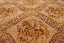 5'10'' x 8'6'' Hand Knotted Wool Tibetan Traditional Oriental Area Rug Caramel