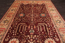 8'11" x 12' Hand Knotted S.fine Peshawar Stone Wash Oriental Area Rug Maroon