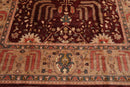 8'11" x 12' Hand Knotted S.fine Peshawar Stone Wash Oriental Area Rug Maroon