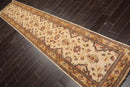 2'11''x13'8'' Runner Beige,Gold Hand Knotted Persian 100% Wool Chobi Peshawar Traditional  Oriental Area Rug