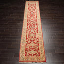 2'9''x13'11'' Runner Rust,Beige Hand Knotted Persian 100% Wool Chobi Peshawar Traditional  Oriental Area Rug
