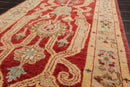 2'9''x13'11'' Runner Rust,Beige Hand Knotted Persian 100% Wool Chobi Peshawar Traditional  Oriental Area Rug