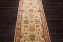 3'1''x22'6'' Runner Beige,Coral Hand Knotted Persian 100% Wool Chobi Peshawar Traditional  Oriental Area Rug