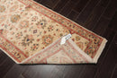 3'1''x22'6'' Runner Beige,Coral Hand Knotted Persian 100% Wool Chobi Peshawar Traditional  Oriental Area Rug