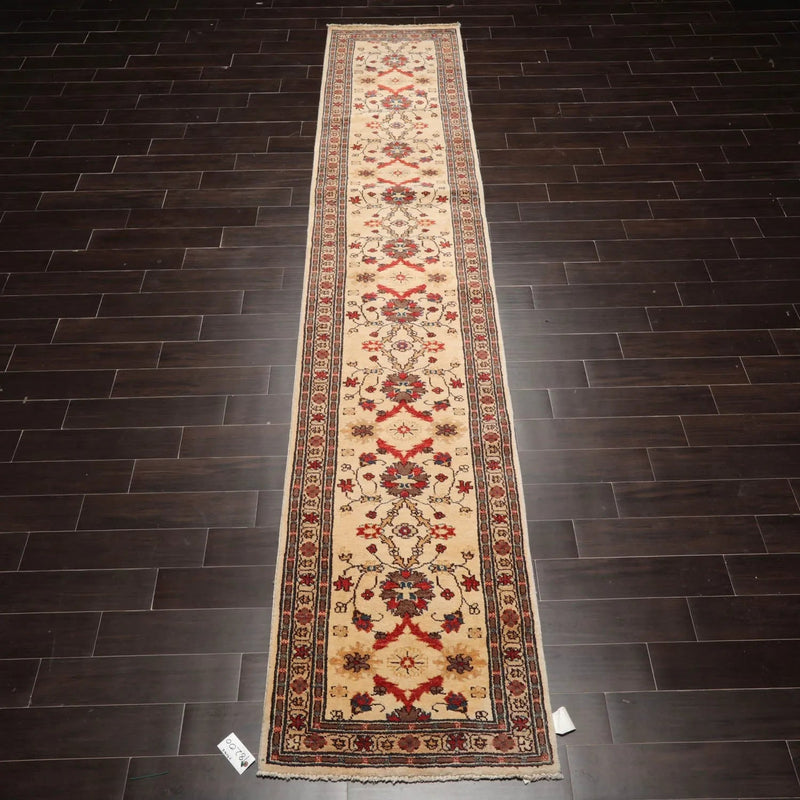 2'5''x14'3'' Runner Beige,Rust Hand Knotted Persian 100% Wool Tufenkian Keningston Chocolate Traditional  Oriental Area Rug