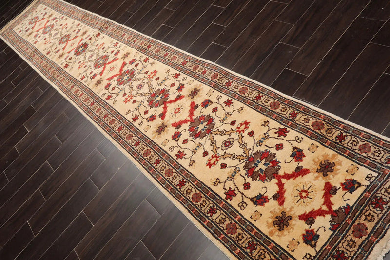 2'5''x14'3'' Runner Beige,Rust Hand Knotted Persian 100% Wool Tufenkian Keningston Chocolate Traditional  Oriental Area Rug