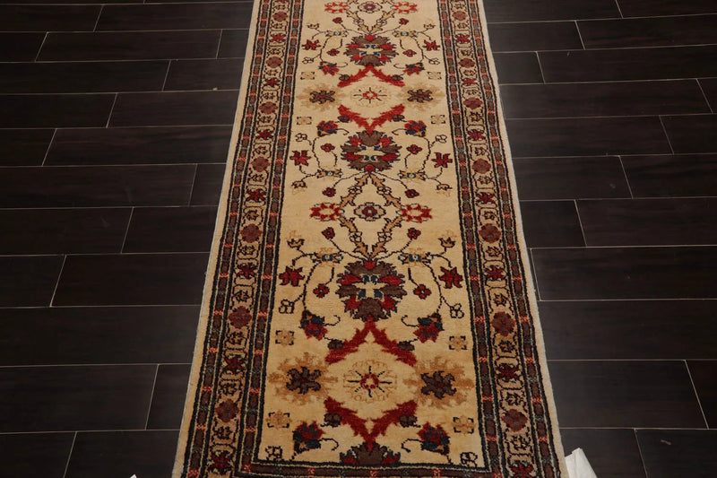 2'5''x14'3'' Runner Beige,Rust Hand Knotted Persian 100% Wool Tufenkian Keningston Chocolate Traditional  Oriental Area Rug