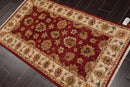 3' x 5' Hand Knotted 100% Wool Agra Traditional Oriental Area Rug Rusty Red