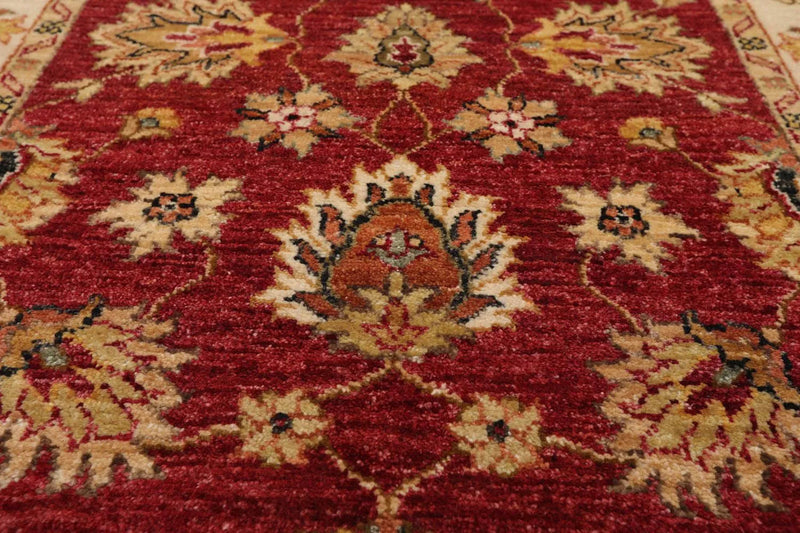 3' x 5' Hand Knotted 100% Wool Agra Traditional Oriental Area Rug Rusty Red