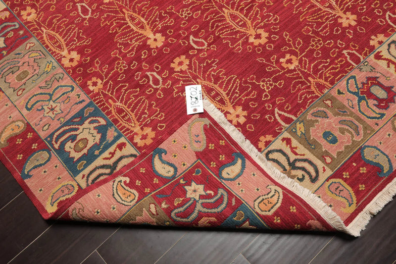 6x9 Rust, Mint Hand Knotted Soumak 100% Wool Nourison Nourmak Traditional Oriental Area Rug