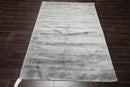 4'8" x 6'7" Handmade 100% Viscose Modern Oriental Area Rug Light Blue