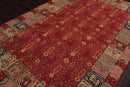 6x9 Rust, Mint Hand Knotted Soumak 100% Wool Nourison Nourmak Traditional Oriental Area Rug