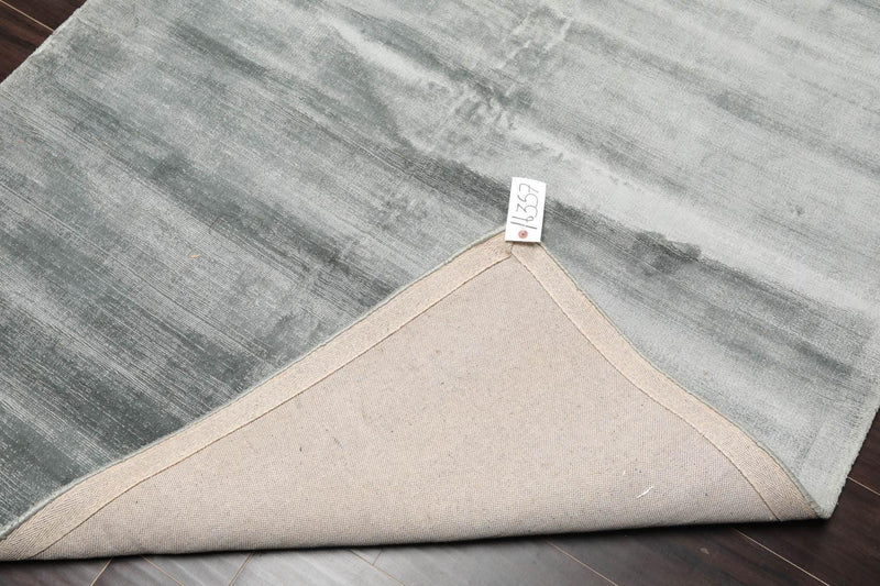 4'8" x 6'7" Handmade 100% Viscose Modern Oriental Area Rug Light Blue