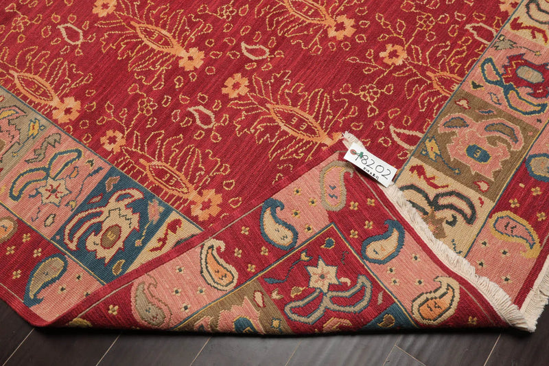 6x9 Rust, Mint Hand Knotted Soumak 100% Wool Nourison Nourmak Traditional Oriental Area Rug