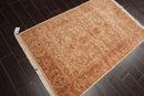 4x6  Beige, Caramel Hand Knotted 100% Wool Chobi Peshawar Traditional Oriental Area Rug
