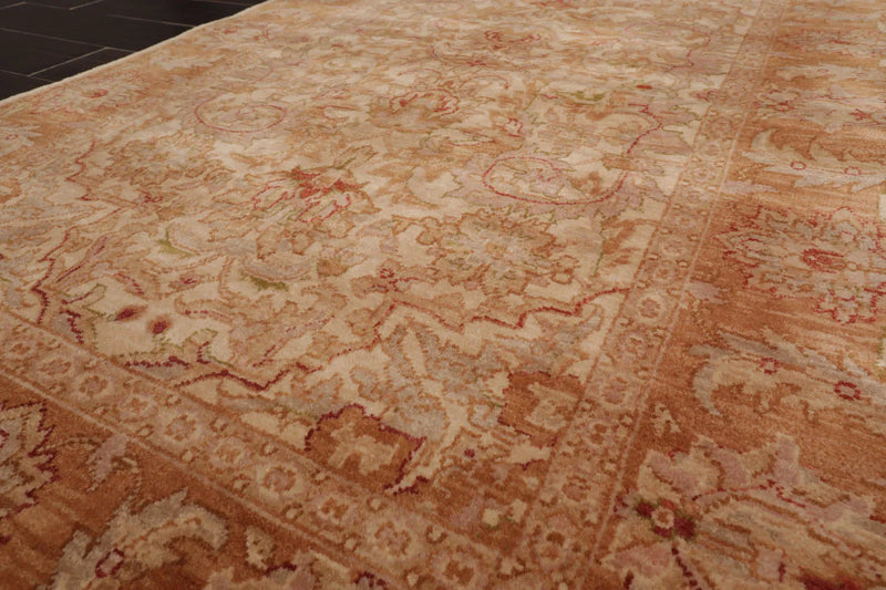 4x6  Beige, Caramel Hand Knotted 100% Wool Chobi Peshawar Traditional Oriental Area Rug