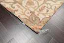 2' x 3' set of two Handmade 100% Wool Transitional Oriental Area Rug Beige, sage