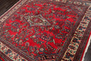 6x9 Red, Ivory Hand Knotted 100% Wool Designer Traditional Oriental Area Rug