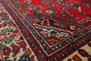 6x9 Red, Ivory Hand Knotted 100% Wool Designer Traditional Oriental Area Rug