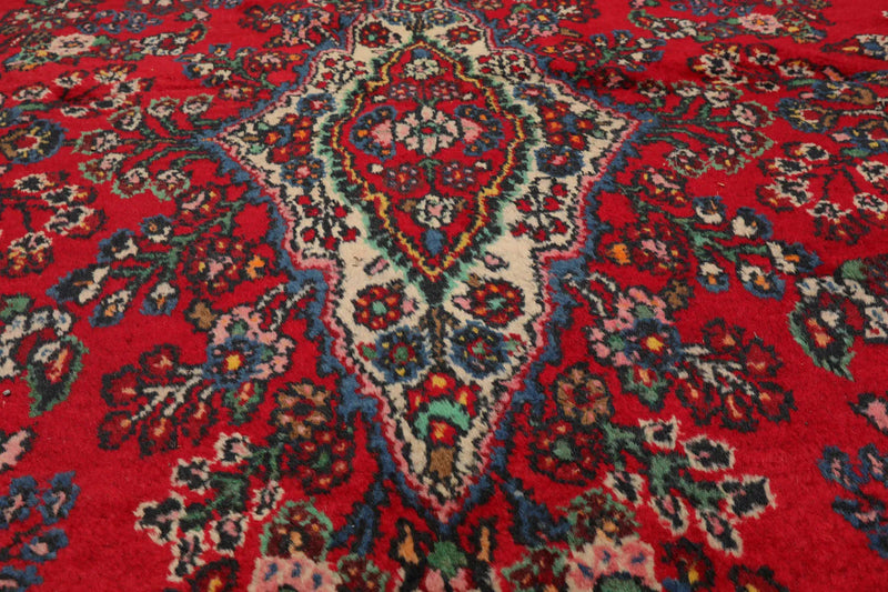 6x9 Red, Ivory Hand Knotted 100% Wool Designer Traditional Oriental Area Rug