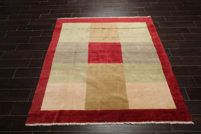 4x6 Rust, Mint Hand Knotted Persian 100% Wool Pak Persian 16/18 Traditional Oriental Area Rug