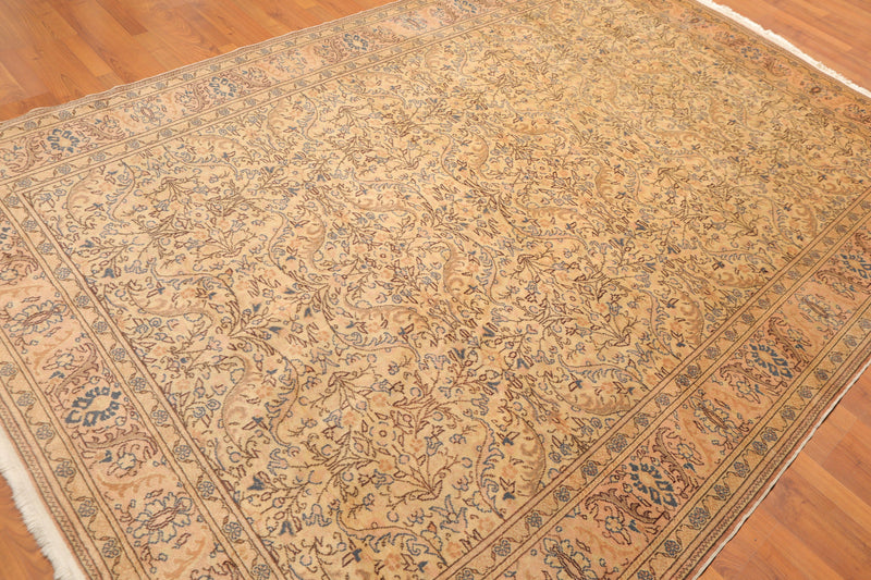 6'8" x 9'8" Hand Knotted Authentic Oushak 100% Wool Oriental Area Rug Beige
