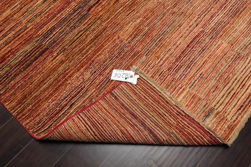 4x6 Brown, Rust Hand Knotted Persian 100% Wool Peshawar Modern & Contemporary Oriental Area Rug