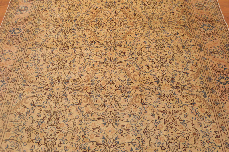 6'8" x 9'8" Hand Knotted Authentic Oushak 100% Wool Oriental Area Rug Beige