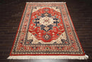 8'2'' x 11'9'' Hand Knotted 100% Wool Rare Romanian Herizz Area Rug Burnt Orange