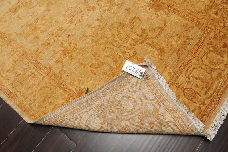 4x6 Light Gold, Brown Hand Knotted Persian 100% Wool Chobi Peshawar Traditional Oriental Area Rug