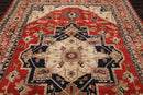 8'2'' x 11'9'' Hand Knotted 100% Wool Rare Romanian Herizz Area Rug Burnt Orange