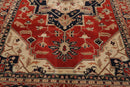 8'2'' x 11'9'' Hand Knotted 100% Wool Rare Romanian Herizz Area Rug Burnt Orange