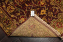 4x6 Aubergine, Green Hand Knotted 100% Wool Agra Traditional Oriental Area Rug
