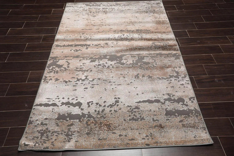 5' x 7' Abstract Modern 100% Polypropylene Oriental Area Rug Beige, Tan