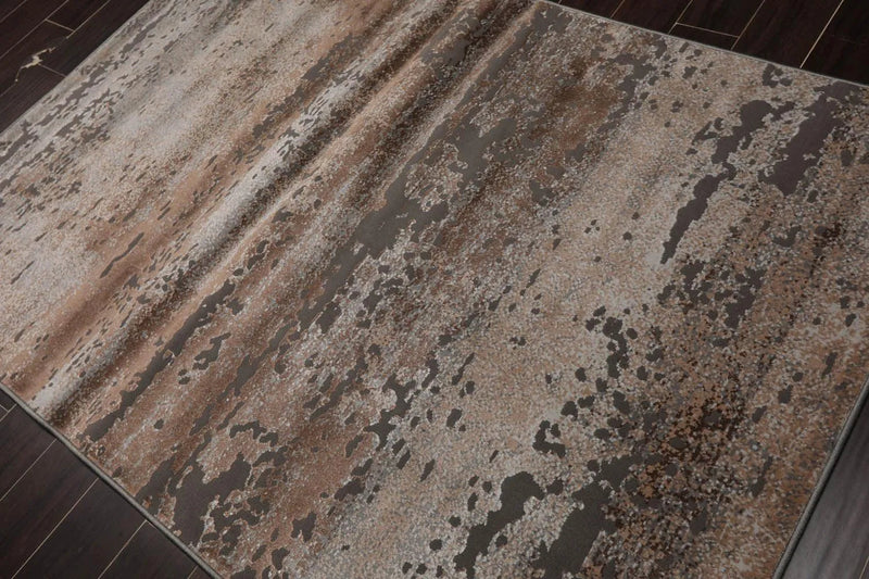 5' x 7' Abstract Modern 100% Polypropylene Oriental Area Rug Beige, Tan