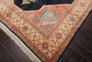 8'11'' x 11'8" Hand Knotted Wool Rare Romanian Seraapi Traditional Area Rug Navy